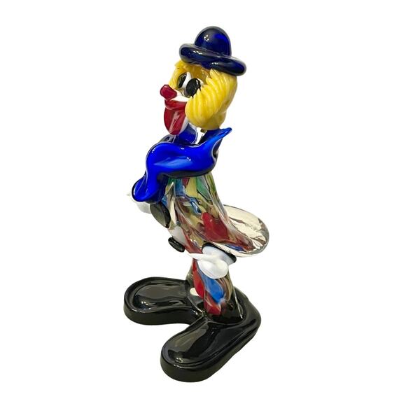 Vintage Murano Italy Art Glass 8” CIRCUS CLOWN FIGURINE Fratelli Pitau Sculpture - Picture 5 of 6